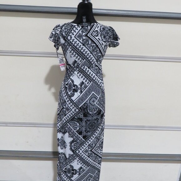 BOGO Style & Co short sleeved Bohemian patterned maxi dress lightweight 2 Petite - Picture 6 of 7